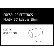 Marley Plain 90° Elbow 15mm - 801.15.90